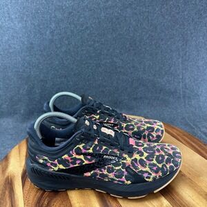 Brooks Launch GTS 9 Womens 8 Running Shoes Leopard Print Pink Black 1203741B747